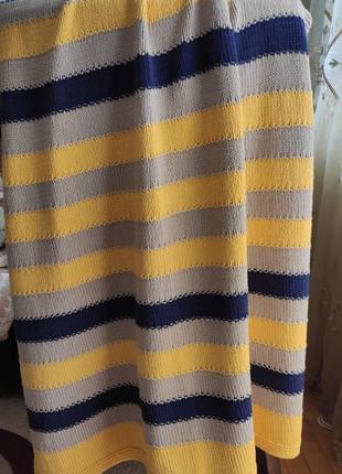 Плед дитячий жовто-бежево-синій