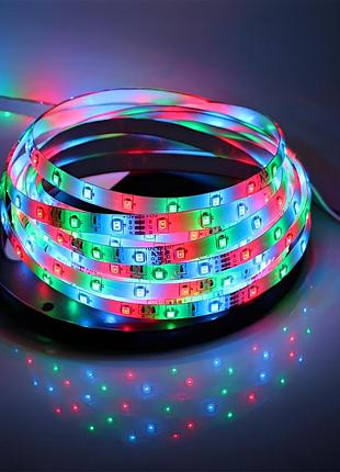 Светодиодная rgb лента 5м 2835 rgb с контроллером и блоком питания