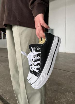 Женские кеди converse Guitar chuck taylor all star platform black white 36-37-38-39-40