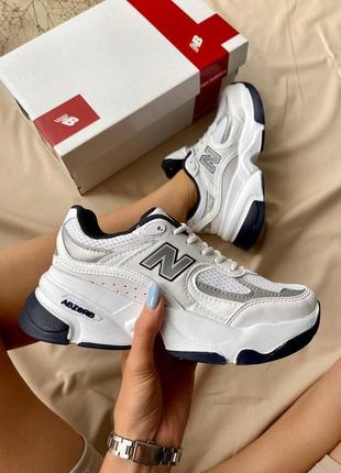 Женские кроссовки new balance 990 new white blue / smb