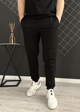 Чоловічі спортивні штани чорні однотонні базові весняні літні  ⁇  штани чоловічі бавовняні повсякденні