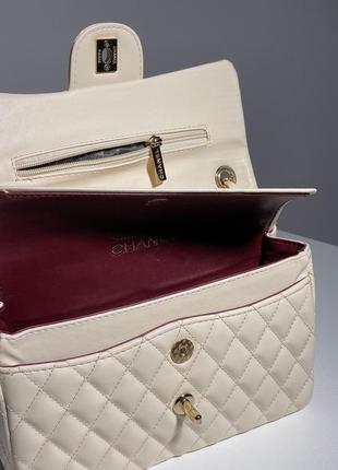 Сумка в стиле chanel 2.55 cream 8
