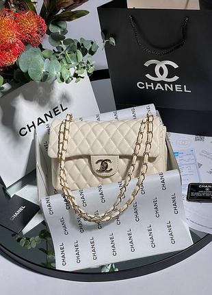 Сумка в стиле chanel 2.55 cream 5