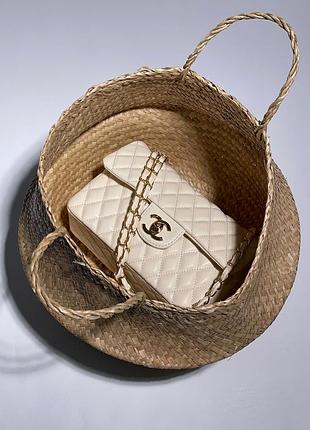 Сумка в стиле chanel 2.55 cream 7