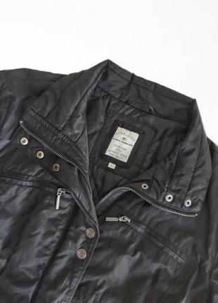 Черная куртка с поясом tom tailor5 фото