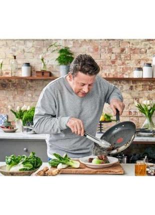 Сковорода tefal jamie oliver quick x26 easy e3030474 (24 см.)8 фото