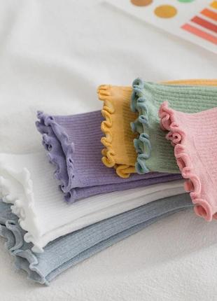 Набір однотонних жіночих носочків 7 шт5 фото