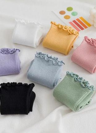 Набір однотонних жіночих носочків 7 шт4 фото