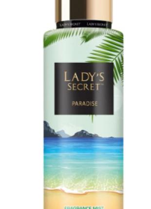 Жіночий парфумований спрей-міст для тіла lady's secret paradise, 250 мл