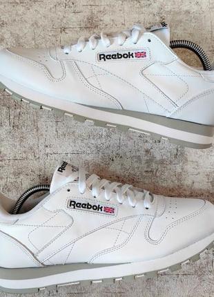 Кроссовки reebok classic leather оригинал мишек классик белые кожаные2 фото