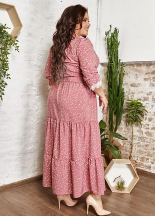 Женское платье длинное с кружевом батал с 50-64 размеры6 фото