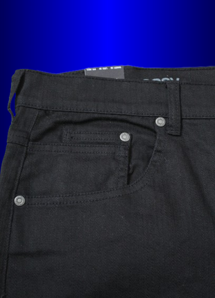 Классические чёрные мужские джинсы прямого кроя  38/30 easy denim6 фото