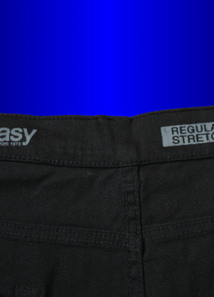 Классические чёрные мужские джинсы прямого кроя  38/30 easy denim7 фото