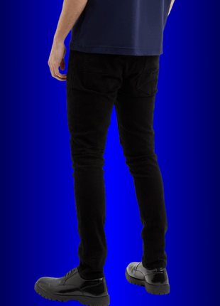 Классические чёрные мужские джинсы прямого кроя  38/30 easy denim2 фото
