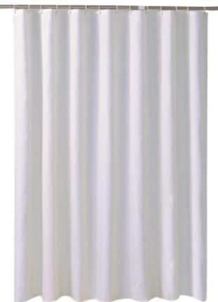 Тканевая шторка для душа белого цвета white curtain 180x200 см