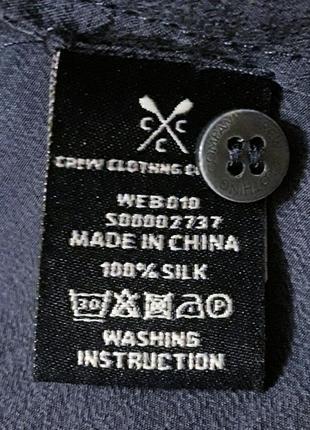Брендовая 100% шелк блуза рубашка в пижамном стиле р.10 от crew glothing company5 фото