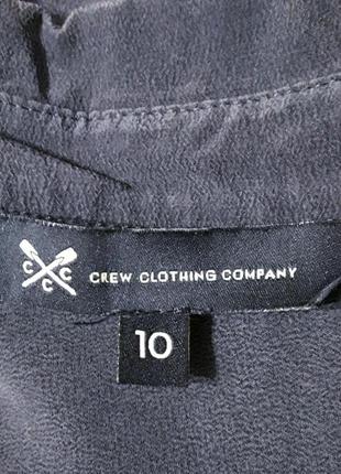 Брендовая 100% шелк блуза рубашка в пижамном стиле р.10 от crew glothing company4 фото