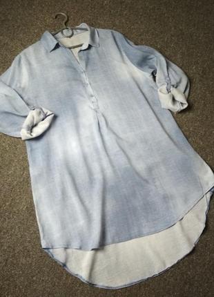 Стильная рубашка блуза туника, италия, р.  40-446 фото