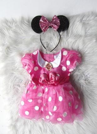 Карнавальний костюм плаття принцеса пишна спідниця брошкою hallowee minnie mouse новорічний хеллоуї