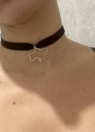 Прикраса підвіска кольє на шию україна карта українська