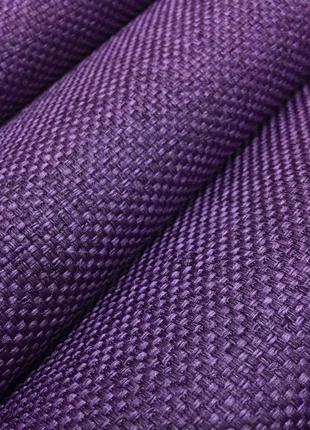 Шторы со структурой льна, фиолетовый4 фото