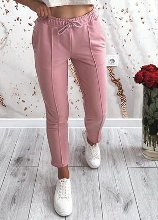 Женские для женщин спортивные удобные красивые, простые трендовые модные повседневные классические брюки штанишки брюки оверсайз штаны розовые черные