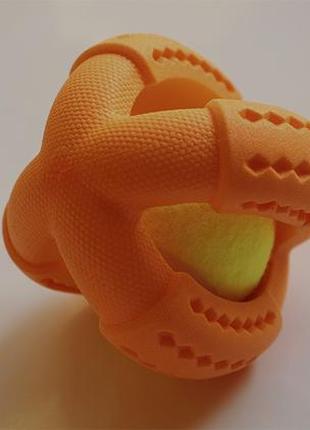 Игрушка animall grizzzly тенисный мяч l, размер 11,2х11,2х10,7 см, цвет оранжевый