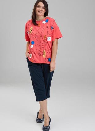 Жіночий комплект з капрі полубатал - абстракції котики