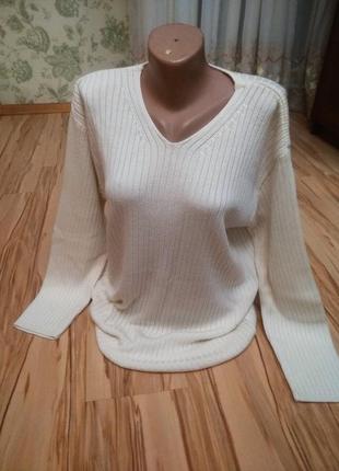 Тёплый свитер вырез шерсть, xl xxl1 фото