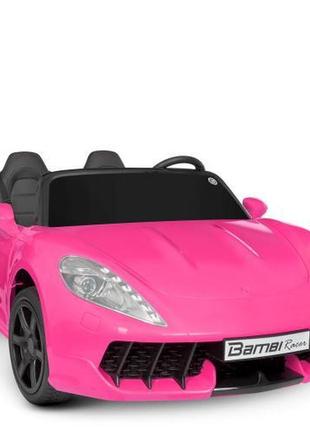 Детский двухместный электромобиль porsche cayman (розовый цвет) + mp4