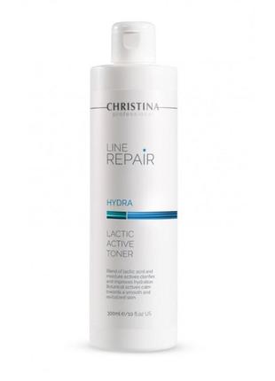 Тоник с молочной кислотой christina line repair hydra lactic active toner 300 мл1 фото