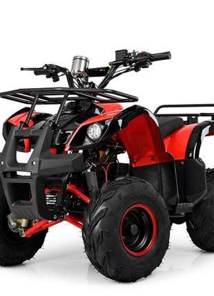 Дитячий квадроцикл hb-eatv1000d-3 (mp3) (червоний колір), надувні колеса, навантаження 120 кг