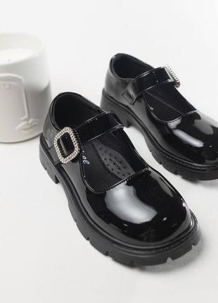 Туфли для дівчинки чорні від clibee2 фото