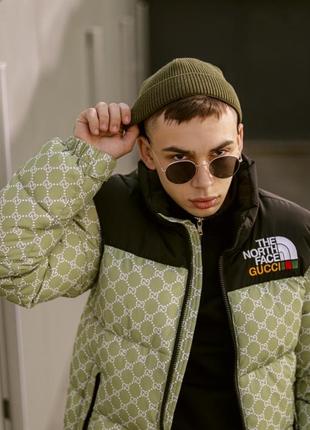 Куртка tnf-gucci  хаки8 фото