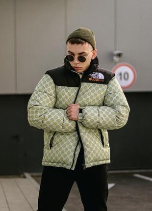 Куртка tnf-gucci  хаки6 фото