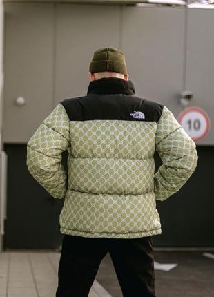 Куртка tnf-gucci  хаки7 фото