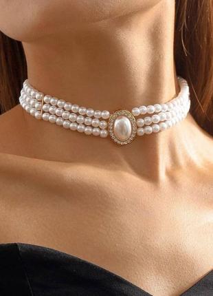 Чокер кольє намисто біле білий оксамитове оксамитовий перламутр перламутровий перламутрове вінтаж вінтажний вінтажне перли перлини перлинний перлинне