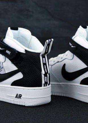 Кроссовки air force 1 tm white black5 фото