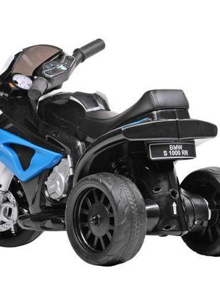 Детский электро мотоцикл bmw (бело-синий цвет)4 фото