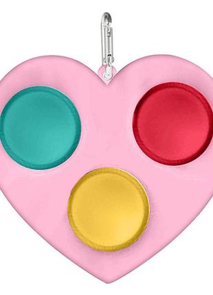 Simple dimple антистресс игрушка симпл димпл - (pop it - поп ит - попит - popit) - розовое сердечко с