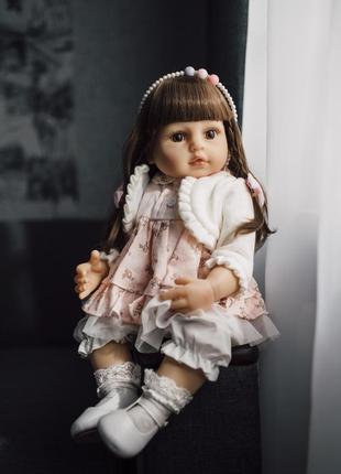 Лялька реборн 55 см болеро силіконова npk doll