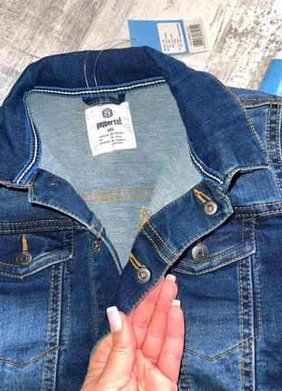 Куртка для мальчика джинсовая синяя pepperts 128-1645 фото