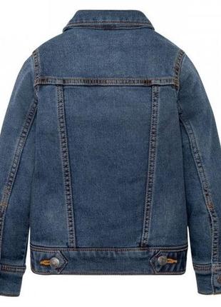 Куртка для мальчика джинсовая синяя pepperts 128-1643 фото