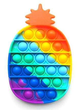 Pop it антистрес іграшка - (поп іт - попіт - popit) - райдужний ананас