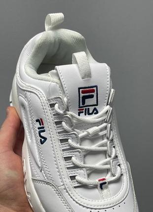 Жіночі кросівки fila disruptor ii low ‘white’4 фото