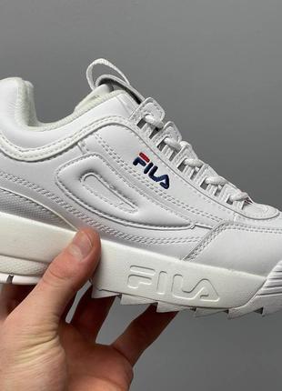 Жіночі кросівки fila disruptor ii low ‘white’8 фото