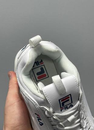 Жіночі кросівки fila disruptor ii low ‘white’7 фото