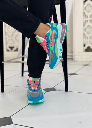 Кроссовки nike air max 270 react "blue lagoon"8 фото