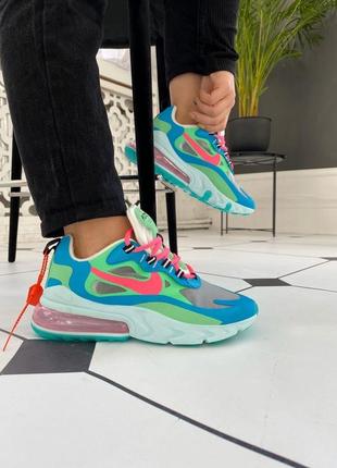 Кроссовки nike air max 270 react "blue lagoon"1 фото