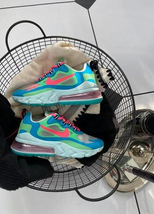 Кроссовки nike air max 270 react "blue lagoon"7 фото